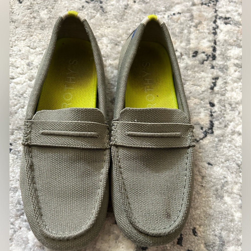 Olive Green Rothy’s Drivers 7.5
